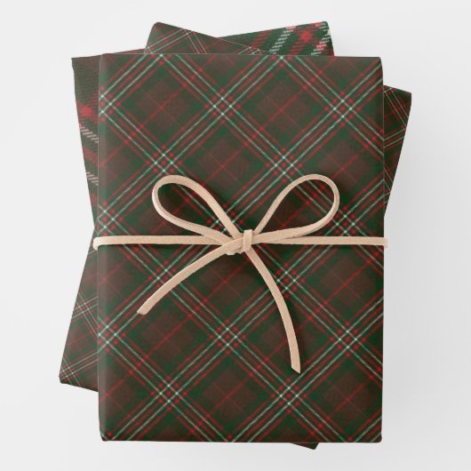Scott Hunting Modern Scottish Tartan Geschenkpapier Set (Beispiel)