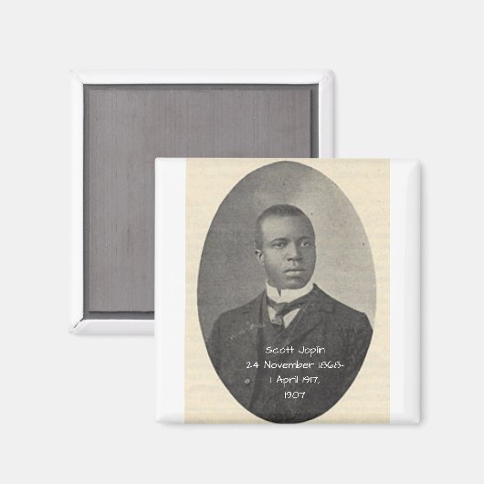 Scott Joplin 1907 Magnet (Vorderseite/Rückseite)