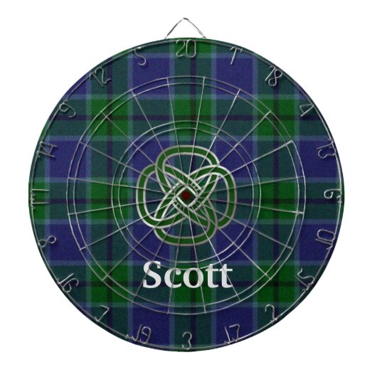 Scott Kariert mit Celtic Knot Dart Board Dartscheibe (vorne)