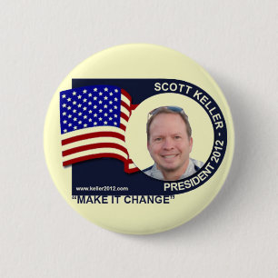 Scott Keller für Präsidenten 2012 Button