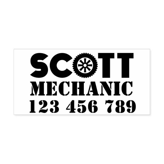 Scott Mechanic Gummistempel (Prägung)