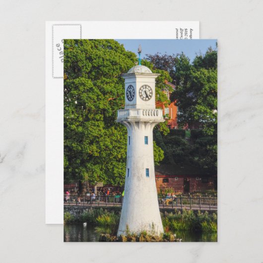 Scott Monument - Roath Park Lake, Cardiff Postcard Postkarte (Vorne/Hinten)