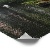 Scott Monument - Roath Park Lake, Cardiff Poster (Ecke)