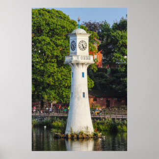 Scott Monument - Roath Park Lake, Cardiff Poster