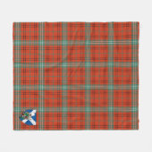 Scott Morrison Red Ancient Tartan Kariert Fleecedecke (Vorderseite (Horizontal))