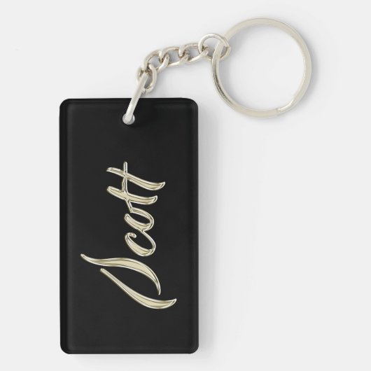 Scott Name whitegold Schlüsselanhänger Anhänger (Rückseite)