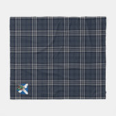Scott Navy Formal Dress Tartan Kariert Fleecedecke (Vorderseite (Horizontal))