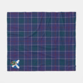 Scott Navy US Edzell Tartan Kariert Fleecedecke (Vorderseite (Horizontal))