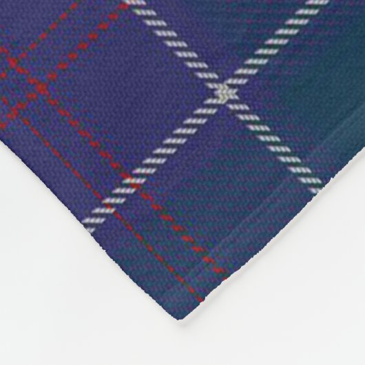 Scott Navy US Edzell Tartan Kariert Fleecedecke (Ecke)