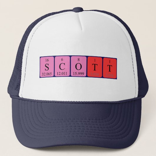 Scott Periodenname, der Truckerkappe (Vorderseite)