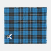 Scott Ramsay Blue Ancient Tartan Kariert Fleecedecke (Vorderseite (Horizontal))