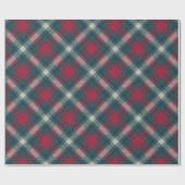 Scott Red Green Modern Scottish Tartan Geschenkpapier (Flach)