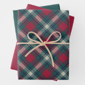 Scott Red Green Modern Scottish Tartan Geschenkpapier Set (Beispiel)