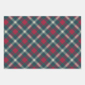 Scott Red Green Modern Scottish Tartan Geschenkpapier Set (Vorderseite)