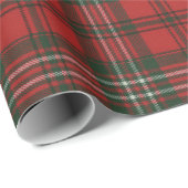 Scott Red Modern Scottish Tartan Geschenkpapier (Rolleneckpunkt)