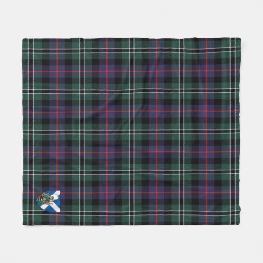 Scott Rose Jagd Modernes Tartan Kariert Fleecedecke (Vorderseite (Horizontal))