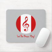Scott Ruhs Logo und Lass The Music Play! Mousepad (Mit Mouse)
