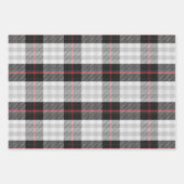 Scott Schwarz-weiß Modern Scottish Tartan Geschenkpapier Set (Vorderseite)