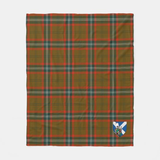 Scott Seton Jagd Modernes Tartan Kariert Fleecedecke (Vorderseite)