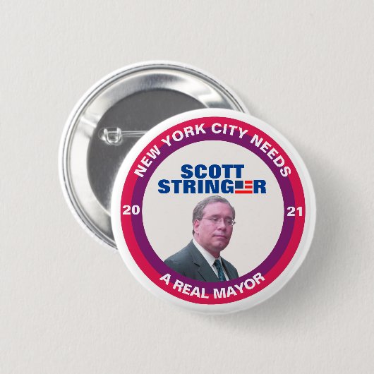 Scott Stringer für NYC Mayor 2021 Button (Vorne & Hinten)