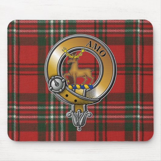 Scott Tartan & Abzeichen Mousepad (Vorne)