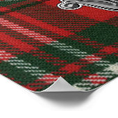 Scott Tartan & Abzeichen Poster (Ecke)