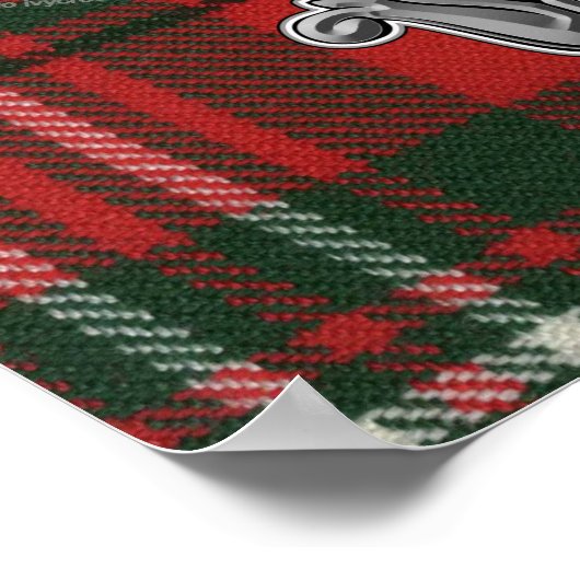 Scott Tartan & Abzeichen Poster (Ecke)