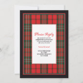 Scott Tartan Einladung zum 90. Geburtstag (Rückseite)