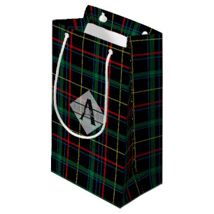 Scott Tartan Monogram Green Red Black Kleine Geschenktüte