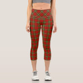 Scott Tartan Rot kariert Capri Leggings (Vorderseite)