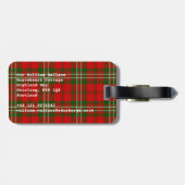Scott Tartan Rot kariert Gepäckanhänger (Rückseite horizontal)