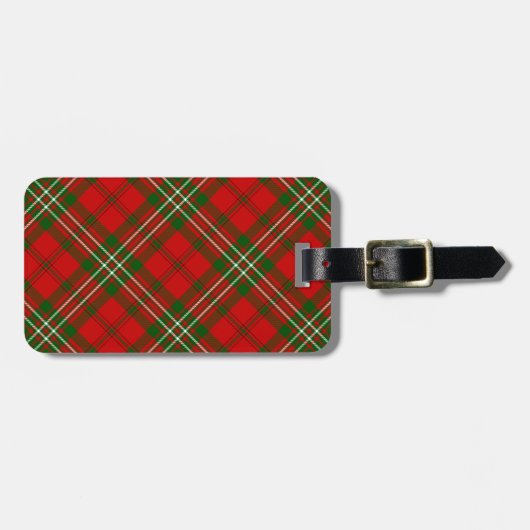 Scott Tartan Rot kariert Gepäckanhänger (Vorderseite horizontal)