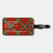 Scott Tartan Rot kariert Gepäckanhänger (Rückseite horizontal)