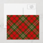 Scott Tartan Rot kariert Postkarte (Vorne/Hinten)