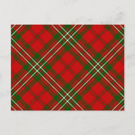 Scott Tartan Rot kariert Postkarte (Vorderseite)