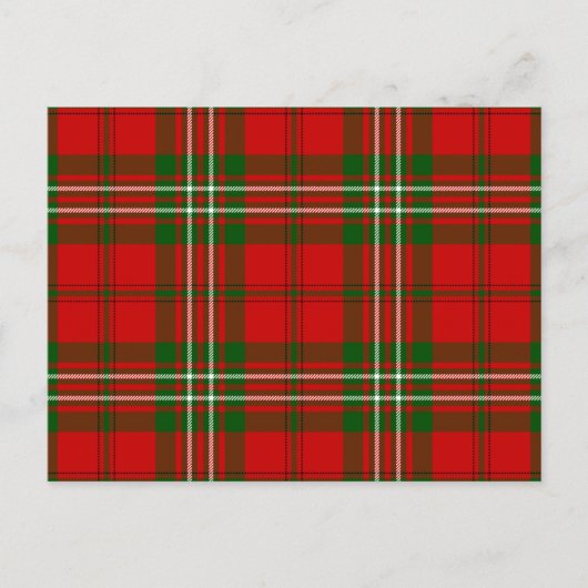 Scott Tartan Rot kariert Postkarte (Vorderseite)