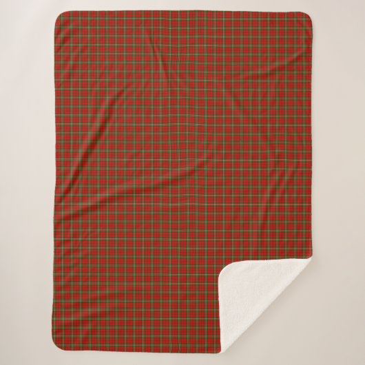 Scott Tartan Rot kariert Sherpadecke (Vorderseite)