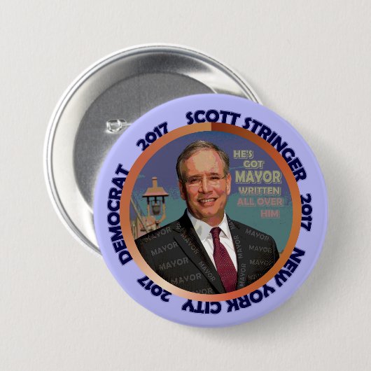Scott-Tragbalken für NYC Bürgermeister 2017 Button (Vorne & Hinten)