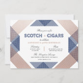 Scott und Cigars Mens Geburtstag Einladung (Vorderseite)