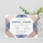 Scott und Cigars Mens Geburtstag Einladung (Stehend Vorderseite)