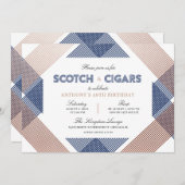 Scott und Cigars Mens Geburtstag Einladung (Vorne/Hinten)