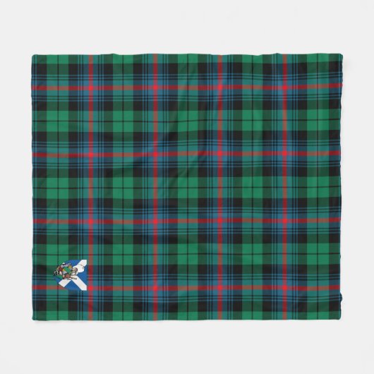 Scott Urquhart Broad Red Ancient Tartan Kariert Fleecedecke (Vorderseite (Horizontal))