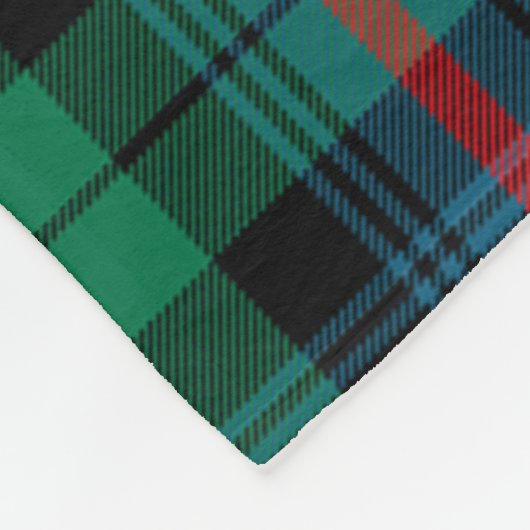 Scott Urquhart Broad Red Ancient Tartan Kariert Fleecedecke (Ecke)
