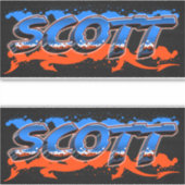 Scott Vorname Name Graffiti Aufkleber Sticker (Vorderseite)
