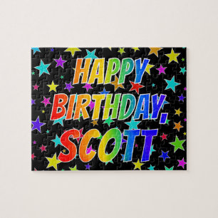 "SCOTT" Vorname, Spaß "GLÜCKLICHER BIRTHTAG" Puzzle