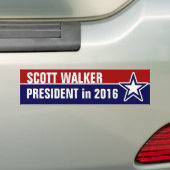 Scott Walker 2016 Autoaufkleber (Auf Auto)