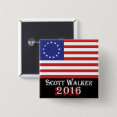 Scott-Wanderer 2016 - Flagge Betsy Ross 13-Star US Button (Vorne & Hinten)