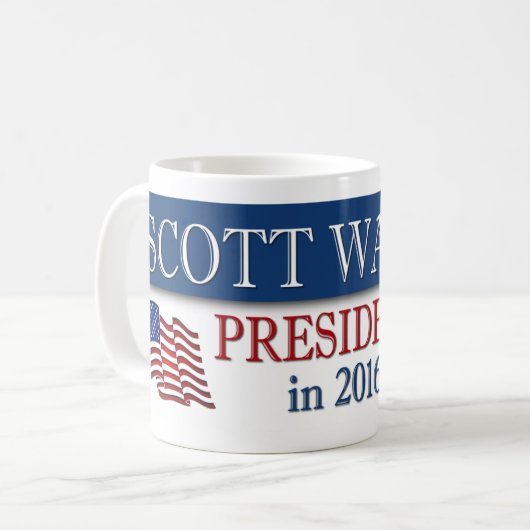 Scott-Wanderer-Präsident 2016 Kaffeetasse (Vorderseite Links)
