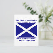 Scott Whisky St. Andrew Postkarte (Stehend Vorderseite)