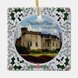 Scottiah Davidson Clan Tulloch Castle Tartan Xmas Keramikornament